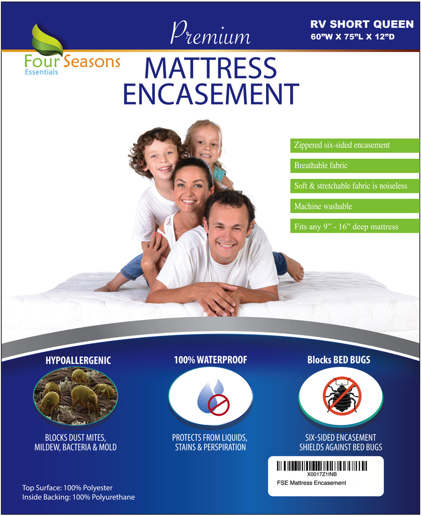 Zippered Mattress Protector - Bedbug proof Waterproof Encasement (11"-16" Depth)