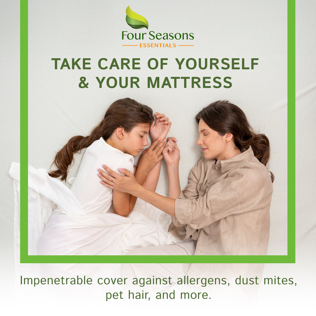 Bamboo Mattress Protector - Waterproof Fitted Sheet Mattress Cover