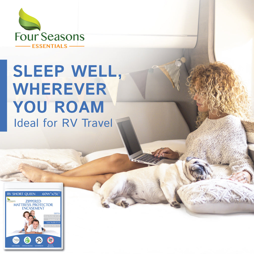 Mattress or Box Spring Protector (8"-11" Depth) - Zippered Waterproof Encasement