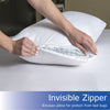 Waterproof Pillow Protectors (Set of 2 or 4) - Zippered Allergen and Dust Mite Proof Pillow Covers