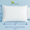 Waterproof Pillow Protectors (Set of 2 or 4) - Zippered Allergen and Dust Mite Proof Pillow Covers