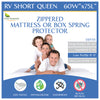Mattress or Box Spring Protector (8"-11" Depth) - Zippered Waterproof Encasement