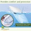 Bamboo Pillow Protector - Waterproof Hypoallergenic Dust Proof Zippered Encasement