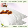 Bamboo Pillow Protector - Waterproof Hypoallergenic Dust Proof Zippered Encasement