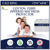 Cotton Terry Zippered Mattress Protector - Bedbug proof Waterproof Encasement