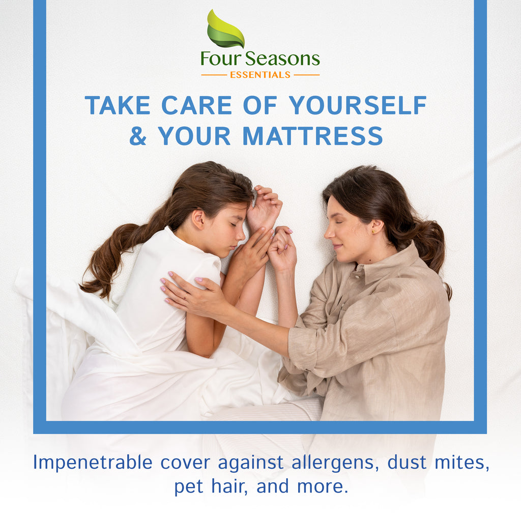 Zippered Mattress Protector - Bedbug proof Waterproof Encasement (5"-8") - Ultra Low Profile Mattress Protector