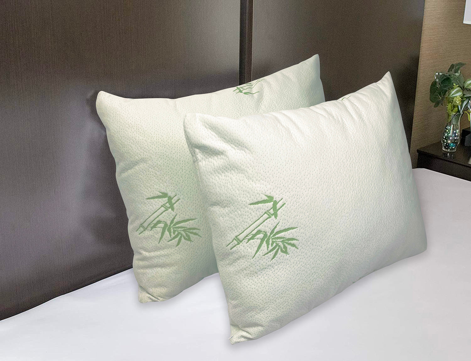 Bamboo Pillow Protector - Waterproof Hypoallergenic Dust Proof