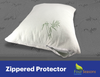 Bamboo Pillow Protector - Waterproof Hypoallergenic Dust Proof Zippered Encasement