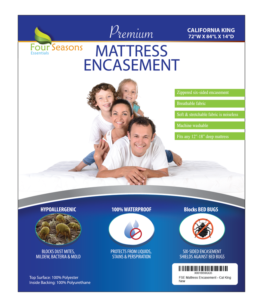 1 Queen Size Zippered Mattress Cover Waterproof Bed Bug Dust Mite Protect  Fabric, 1 - Fry's Food Stores